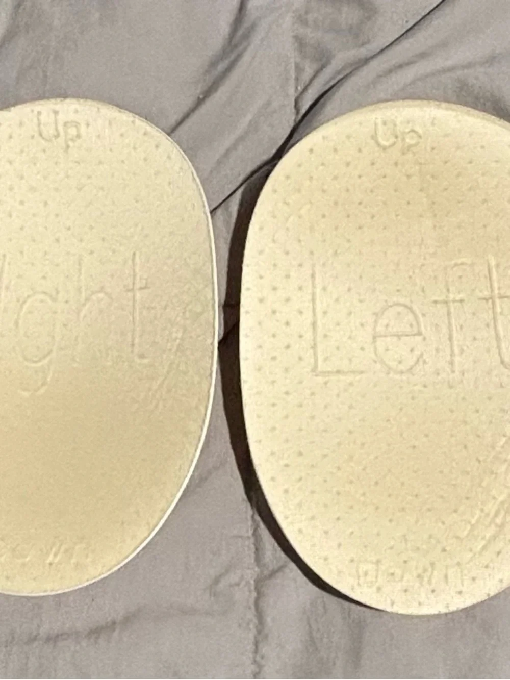 Unbranded Cream Oval Comfort Cushion Inserts - Pair